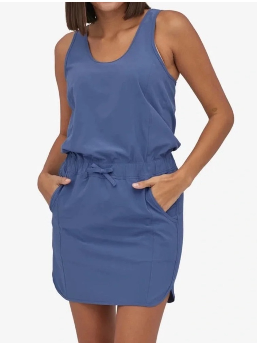Patagonia Fleetwith Blue/Purple Sleeveless Mini Athletic Racerback Dress Sz. S